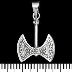 Кулон Лабрис с трикветром (серебро, 925 проба) (sp-233)