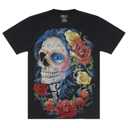 Футболка Muerte and Roses (blue hair) (3D, світиться в темряві) (Rock Chang, 3D-Special Effects-The Absolute collections-glow in the dark)
