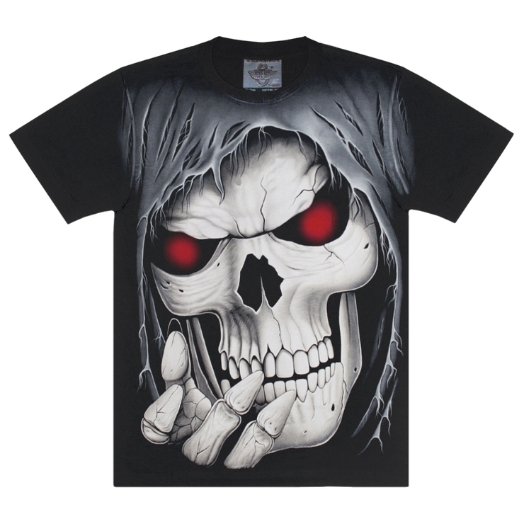 Футболка Череп в капюшоне с красными глазами (Rock Eagle, Total t-shirt) Футболка Череп в капюшоне с красными глазами (Rock Eagle, Total t-shirt)