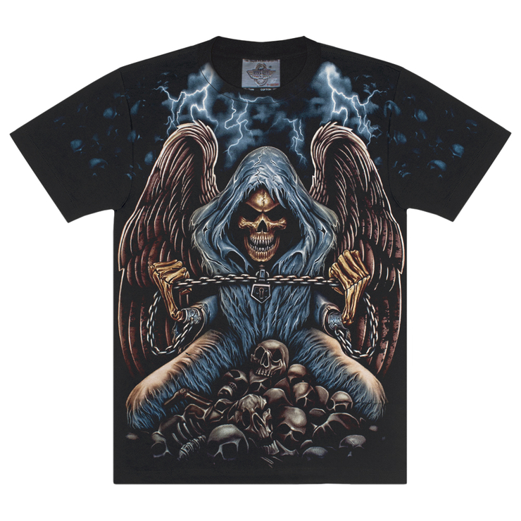 Футболка Смерть с цепью на черепах (Rock Eagle, Total t-shirt) Футболка Смерть с цепью на черепах (Rock Eagle, Total t-shirt)