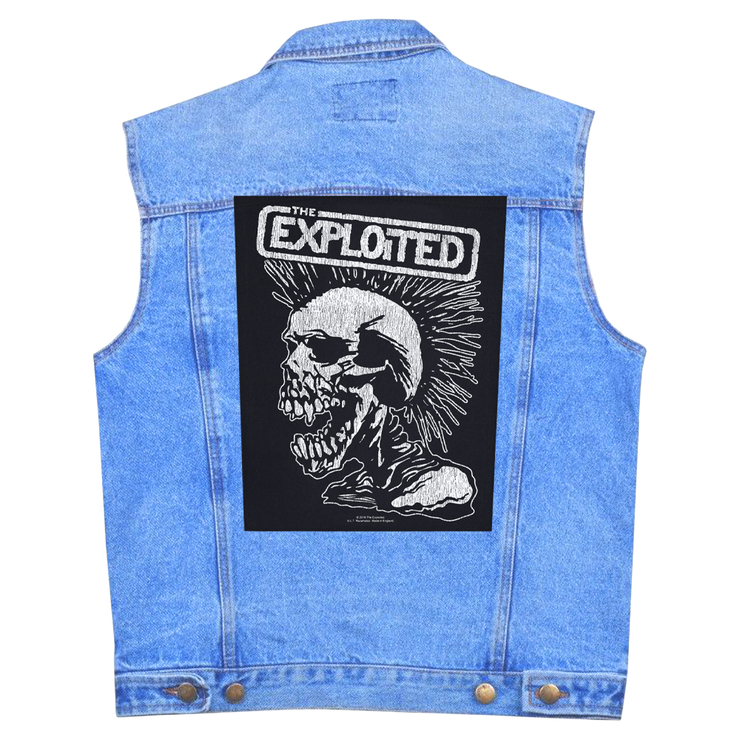Нашивка наспинная катаная THE EXPLOITED - VINTAGE SKULL (olbp-021)
