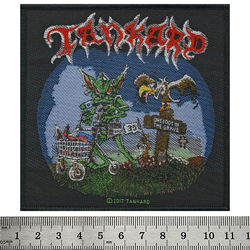 Нашивка тканая TANKARD - ONE FOOT IN THE GRAVE (ofp-123)