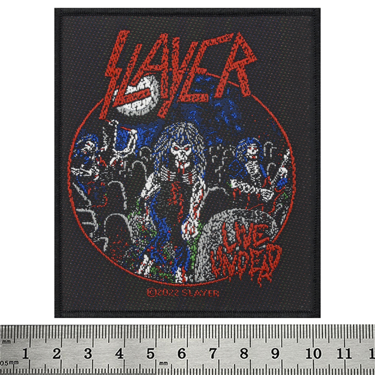 Нашивка тканая SLAYER - LIVE UNDEAD (ofp-125) Нашивка тканая SLAYER - LIVE UNDEAD (ofp-125)