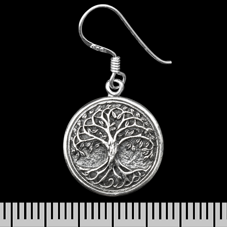 Серьга-крючок Дерево Жизнь (серебро, 925 проба) (ehs-034)