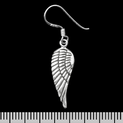 (ehs-038) Сережка-гачок Крило (срібло, 925 проба)
