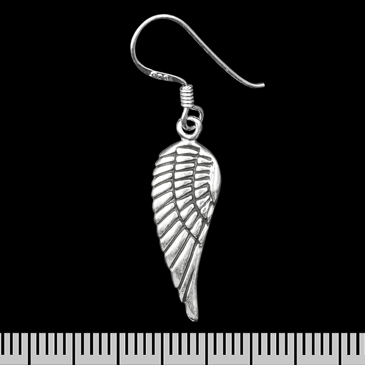 Серьга-крючок Крыло (серебро, 925 проба) (ehs-038)