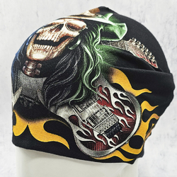 Шапка (hth-001) Череп у капелюсі (гітари навхрест у полум'ї)