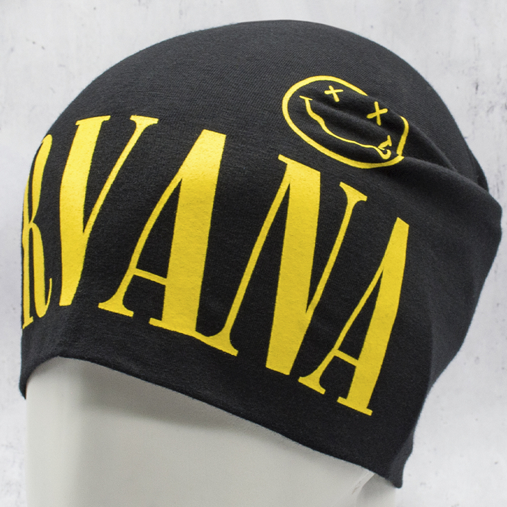 Шапка Nirvana (logo and smile) (hth-022)