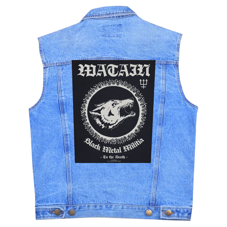 Нашивка наспинная катаная WATAIN - BLACK METAL MILITIA (olbp-049) Нашивка наспинная катаная WATAIN - BLACK METAL MILITIA (olbp-049)