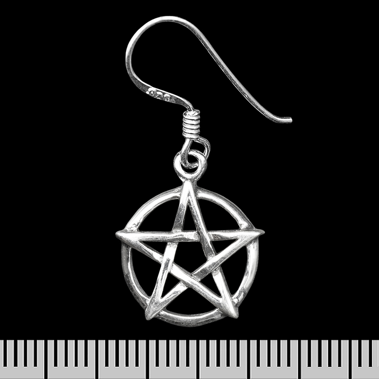 Серьга-крючок Пентаграмма (серебро, 925 проба) (ehs-043) Серьга-крючок Пентаграмма (серебро, 925 проба) (ehs-043)
