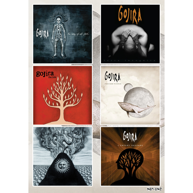 Стікерпак Gojira (album covers) SP-187 Стікерпак Gojira (album covers) SP-187