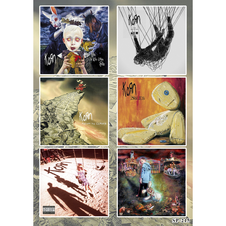 Стикерпак Korn (album covers) SP-215 Стикерпак Korn (album covers) SP-215