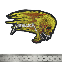 Нашивка ткана METALLICA - FLAMING SKULL CUT OUT (ofp-161)