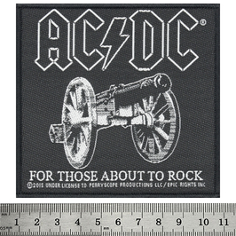 Нашивка ткана AC/DC - FOR THOSE ABOUT TO ROCK (ofp-173)