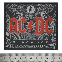 Нашивка тканая AC/DC - BLACK ICE (ofp-175)