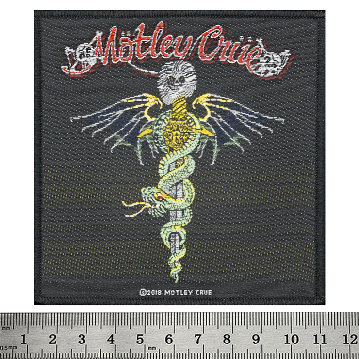 Нашивка тканая MOTLEY CRUE - DR FEELGOOD (ofp-204)