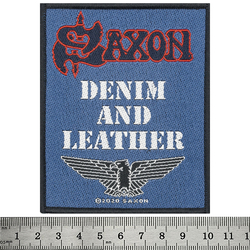 Нашивка тканая SAXON - DENIM & LEATHER (ofp-218) Нашивка тканая SAXON - DENIM & LEATHER (ofp-218)