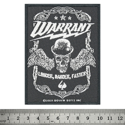 Нашивка тканая WARRANT - LOUDER HARDER FASTER (ofp-233)
