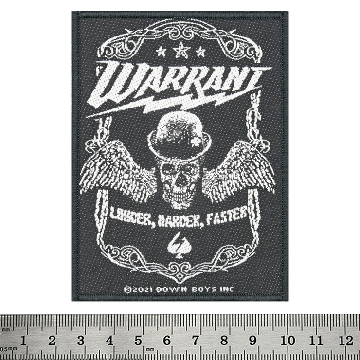 Нашивка тканая WARRANT - LOUDER HARDER FASTER (ofp-233) Нашивка тканая WARRANT - LOUDER HARDER FASTER (ofp-233)