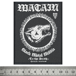 Нашивка тканая WATAIN - BLACK METAL MILITIA (ofp-234) Нашивка тканая WATAIN - BLACK METAL MILITIA (ofp-234)