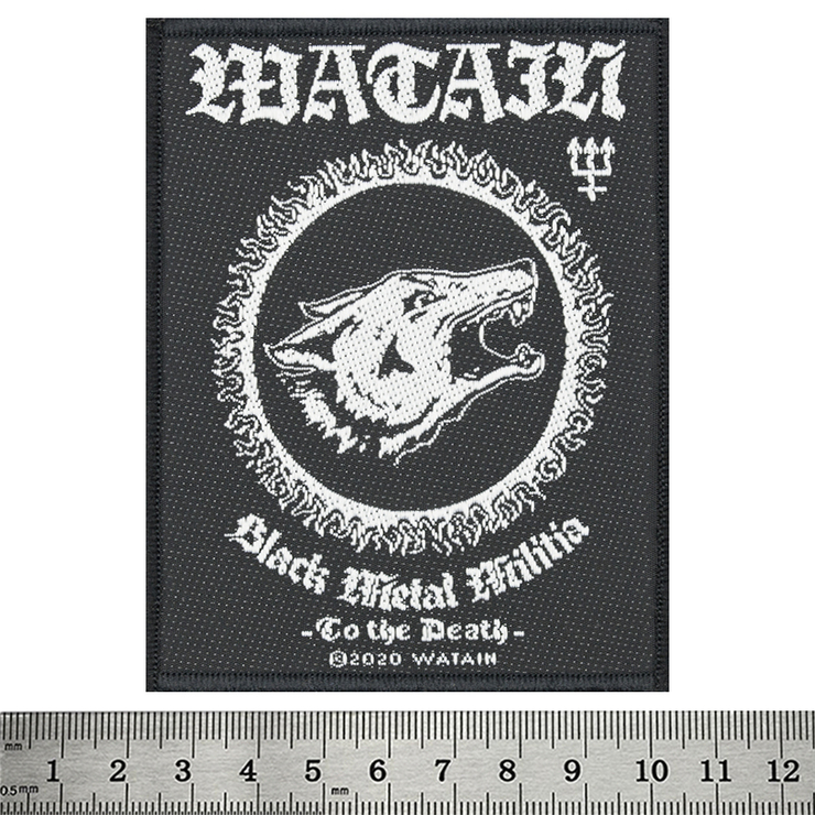 Нашивка тканая WATAIN - BLACK METAL MILITIA (ofp-234)