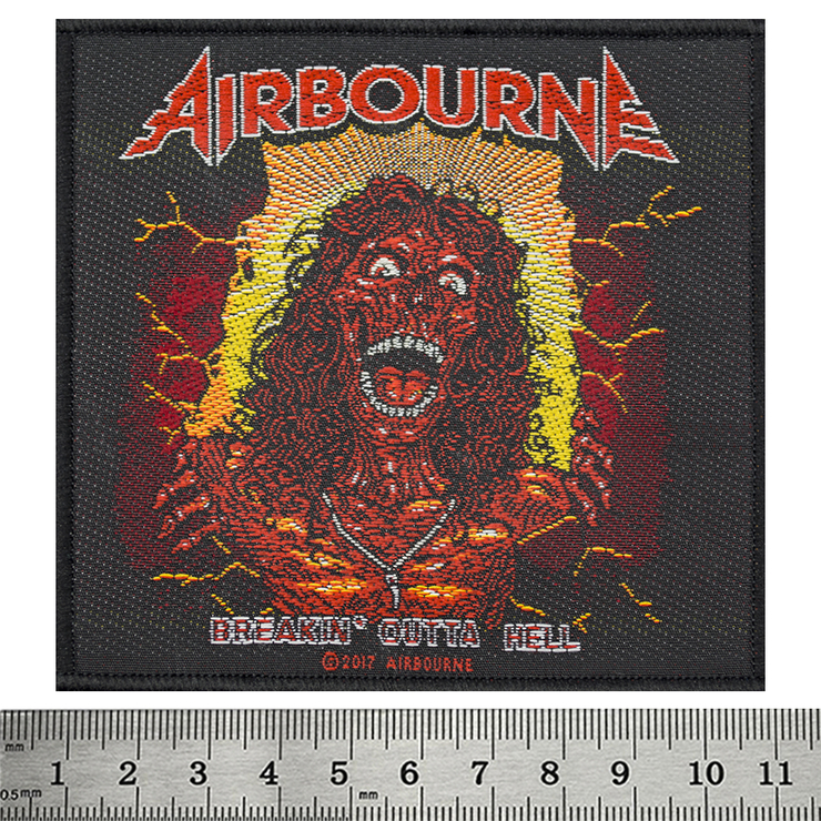 Нашивка тканая AIRBOURNE - BREAKIN' OUTTA HELL (ofp-237)