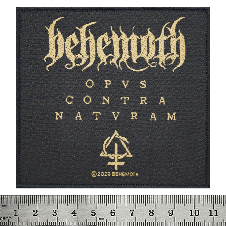 Нашивка тканая BEHEMOTH - OPVS CONTRA NATVRAM (ofp-240)