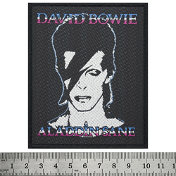 Нашивка тканая DAVID BOWIE - ALADDIN SANE (ofp-251)