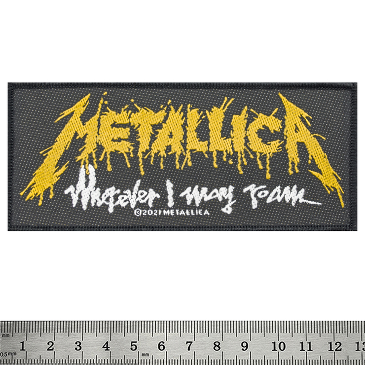 Нашивка ткана METALLICA - WHEREVER I MAY ROAM LOGO (ofp-276) Нашивка ткана METALLICA - WHEREVER I MAY ROAM LOGO (ofp-276)