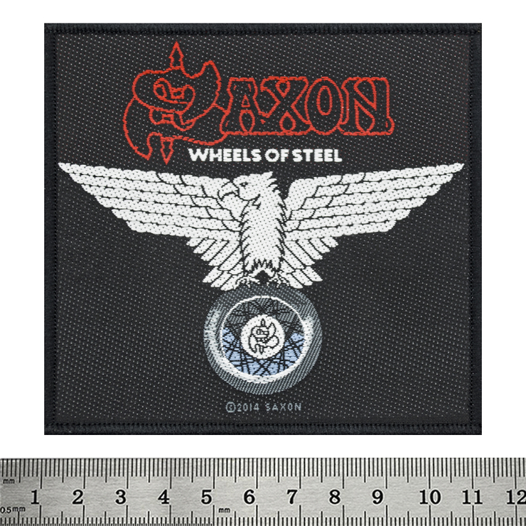 Нашивка тканая SAXON - WHEELS OF STEEL (ofp-296) Нашивка тканая SAXON - WHEELS OF STEEL (ofp-296)
