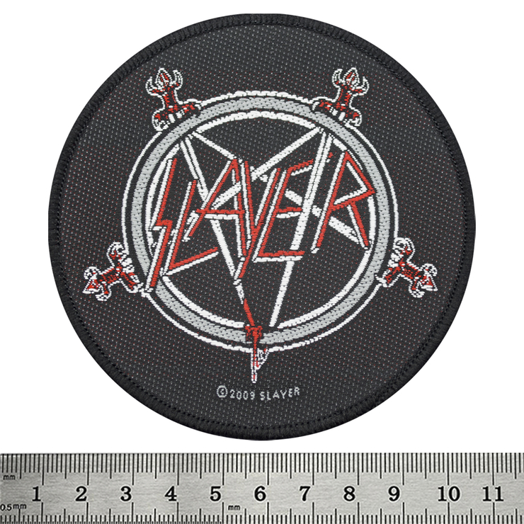 Нашивка тканая SLAYER - PENTAGRAM (ofp-299) Нашивка тканая SLAYER - PENTAGRAM (ofp-299)