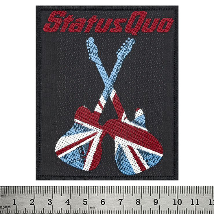 Нашивка тканая STATUS QUO - GUITARS (ofp-303)