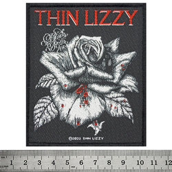 Нашивка тканая THIN LIZZY - BLACK ROSE (ofp-310)