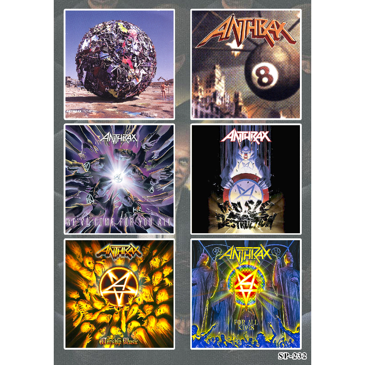Стікерпак Anthrax (album covers 1995-2016) SP-232