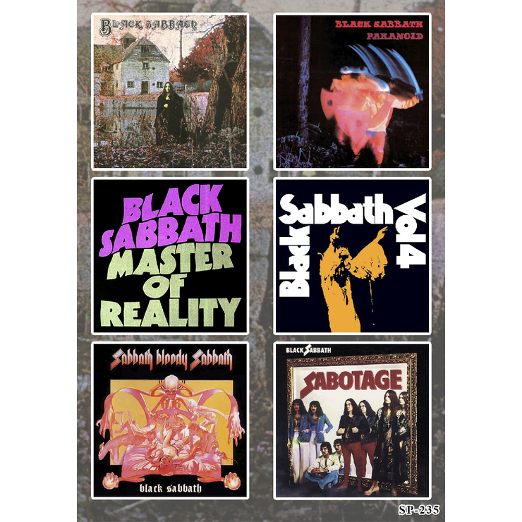 Стикерпак Black Sabbath (album covers 1970-1975) SP-235 Стикерпак Black Sabbath (album covers 1970-1975) SP-235