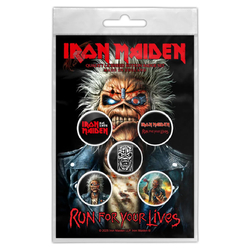 Подарочный набор значков IRON MAIDEN - RUN FOR YOUR LIVES (iol-080)
