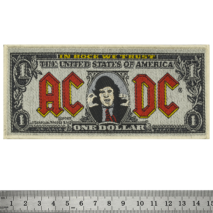 Нашивка тканая AC/DC - BANK NOTE (ofp-346) Нашивка тканая AC/DC - BANK NOTE (ofp-346)
