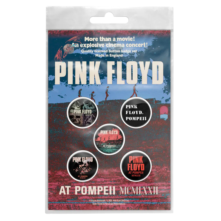 Подарунковий набір значків PINK FLOYD - LIVE IN POMPEII (iol-090)