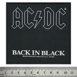 Нашивка ткана AC/DC - BACK IN BLACK (ofp-376)