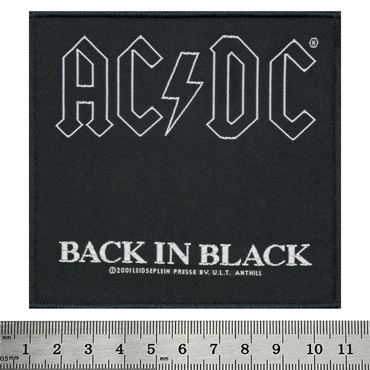 Нашивка ткана AC/DC - BACK IN BLACK (ofp-376)