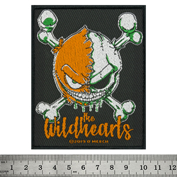 Нашивка ткана THE WILDHEARTS - GREEN SKULL (ofp-369)