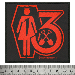Нашивка ткана WEDNESDAY 13 - CASKET (ofp-386)