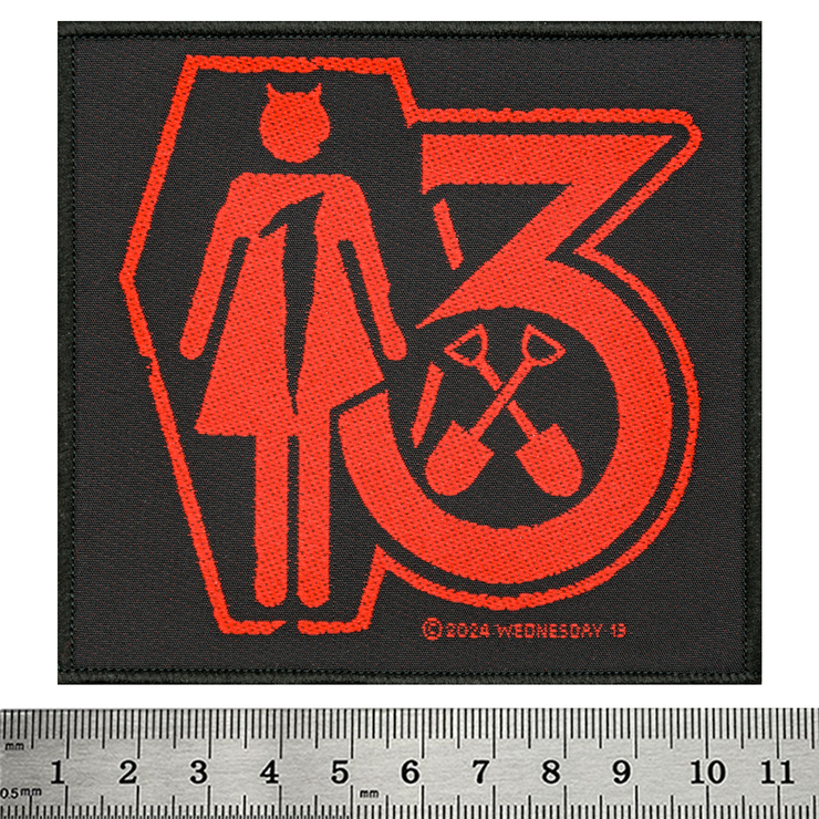 Нашивка ткана WEDNESDAY 13 - CASKET (ofp-386)