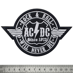 Нашивка AC/DC "Rock & Roll Will Never Die" Нашивка AC/DC "Rock & Roll Will Never Die"