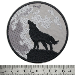 Нашивка Волк воющий на Луну