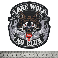 Нашивка "Lone Wolf, No Club"