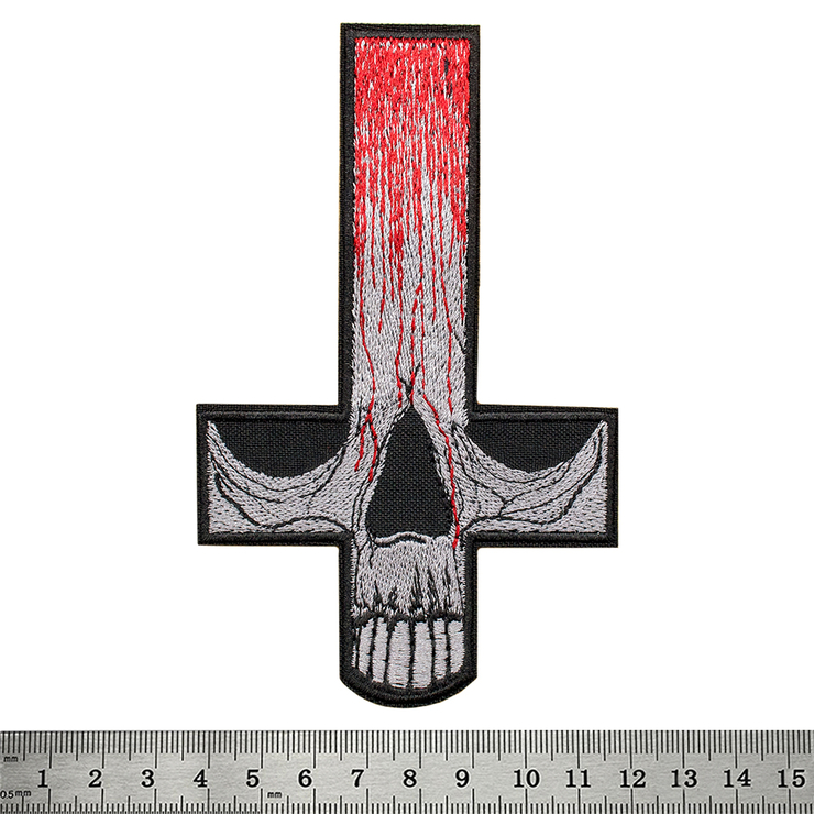 Нашивка Перевернутый крест (череп) Нашивка Перевернутый крест (череп)