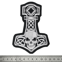 Нашивка Молот Тора с черепом (Thors Hammer with skull)