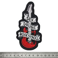 Нашивка Sex, Drugs, Rock’n’Roll (red guitar)