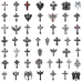 Набір стікерів Gothic Crosses (stk-107), 52 шт. Набір стікерів Gothic Crosses (stk-107), 52 шт.
